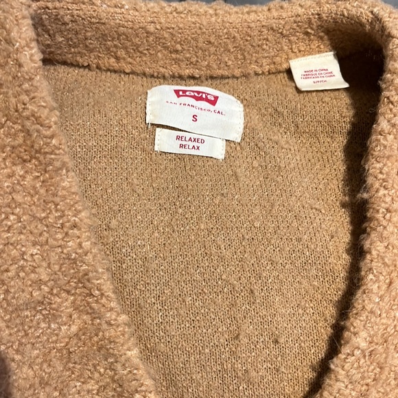 Mens fuzzy cardigan Levi’s small - Picture 4 of 4